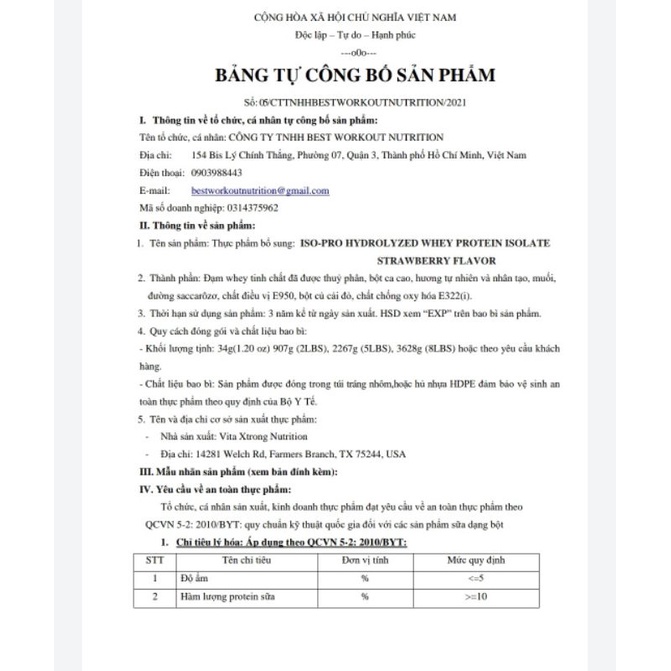 VITAXTRONG ISO PRO WHEY TĂNG CƠ HYDROLYZED TINH KHIẾT 8LBS