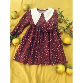 Váy thu đông vintage bé gái - Tặng kèm băng đô