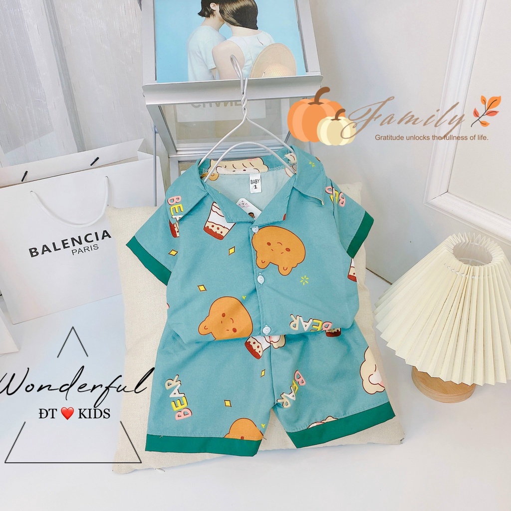 XẢ HÀNG Bộ pizama kate đùi cho bé gái / Đồ bộ bé gái