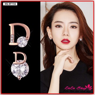 Khuyên tai đơn giản nhỏ xinh cho nữ, hình chữ D tinh tế, độc đáo - Bông tai nữ rẻ BT156