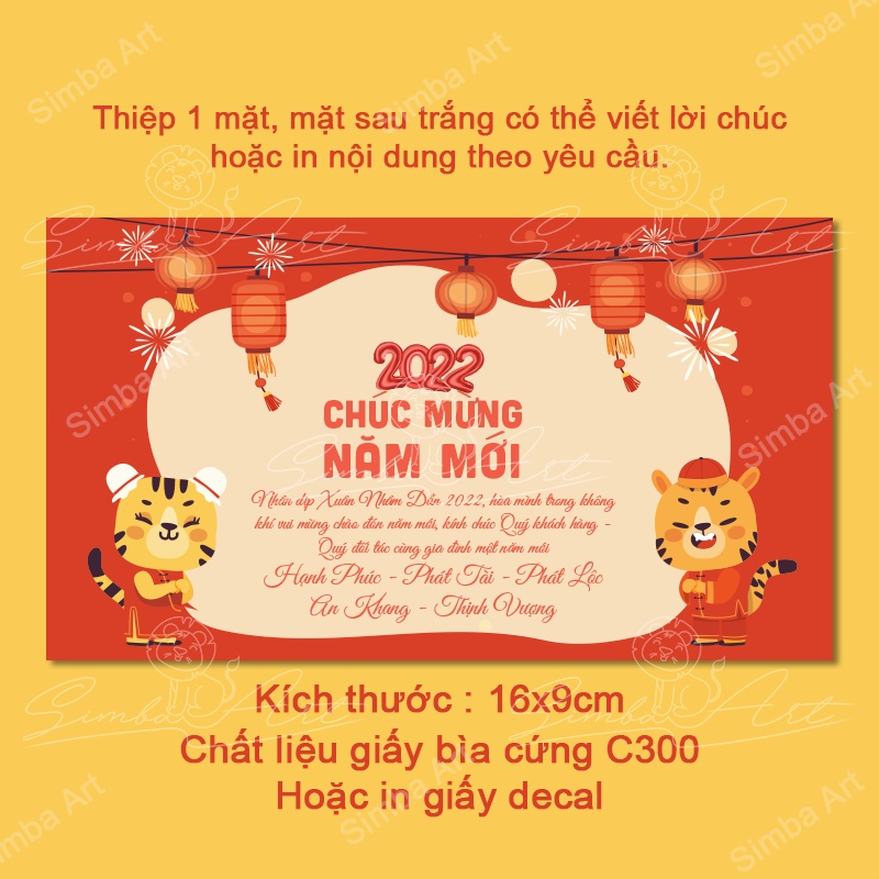 [SANG TRỌNG - THIỆP CARD] Combo 9 Tem, Thiệp chúc tết, chúc mừng năm mới 2022 (MUA NHIỀU GIÁ TỐT) IN THEO YÊU CẦU