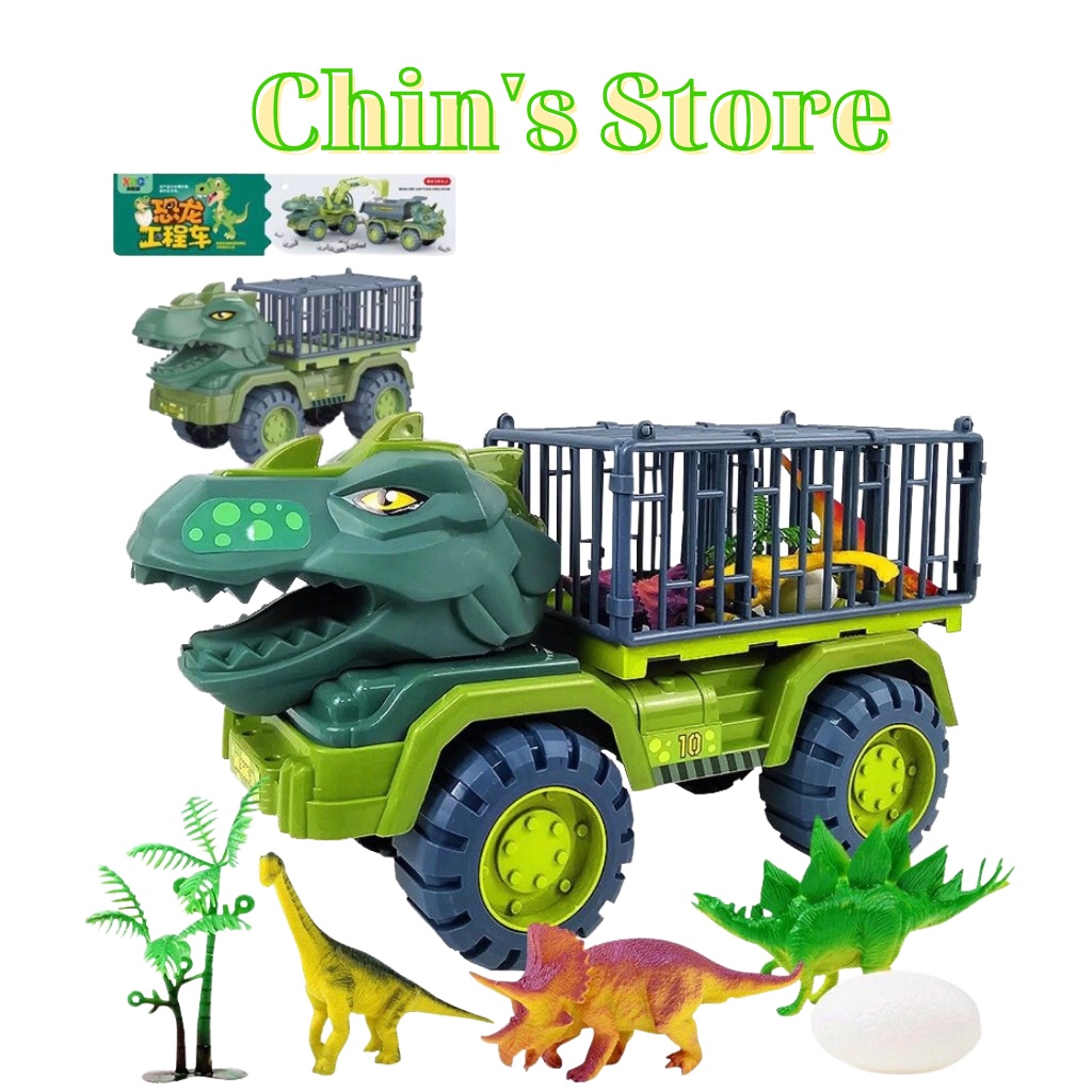 Xe Chở Thú Khủng Long Đồ Chơi Cỡ Lớn Vừa Nhỏ Cho Bé