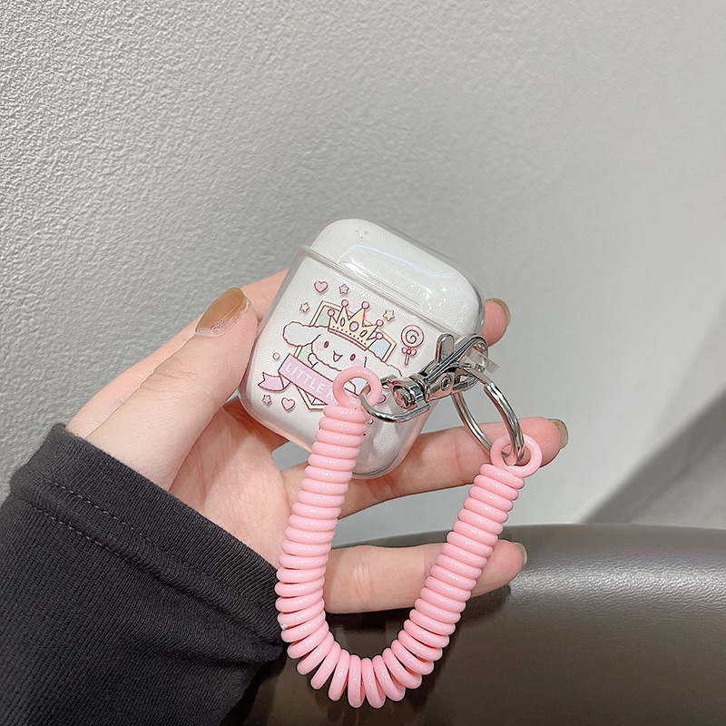 Vỏ Bảo Vệ Hộp Sạc Tai Nghe airpods 1 2 Pro 3rd Generation Pro 1/2 Trong Suốt Chống Sốc Họa Tiết Hoạt Hình Kèm Dây Đeo Kiểu Nhật Hàn