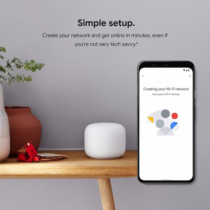 Google Nest Wifi thế hệ mới 3 pack (1 Router + 2 Point) Tích hợp trợ lý ảo Google Assistant, hàng nguyên seal - US.