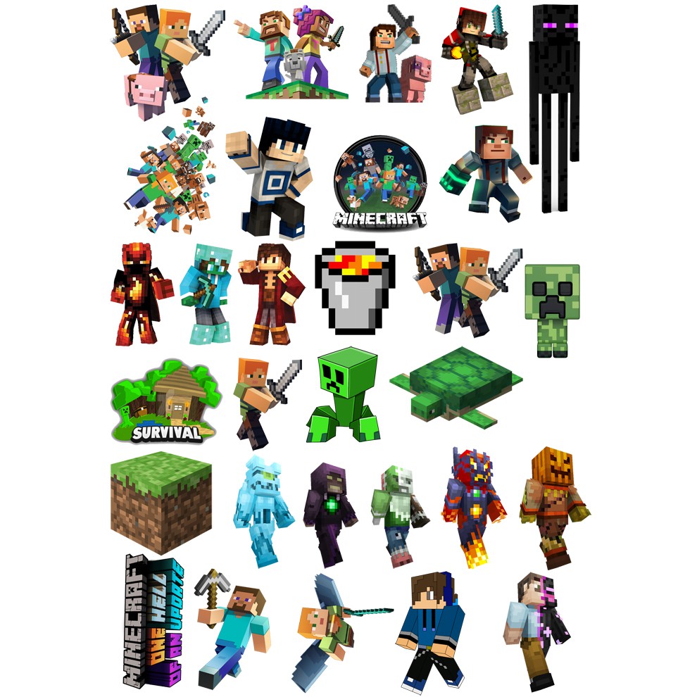sticker minecraft hình dán  M0305