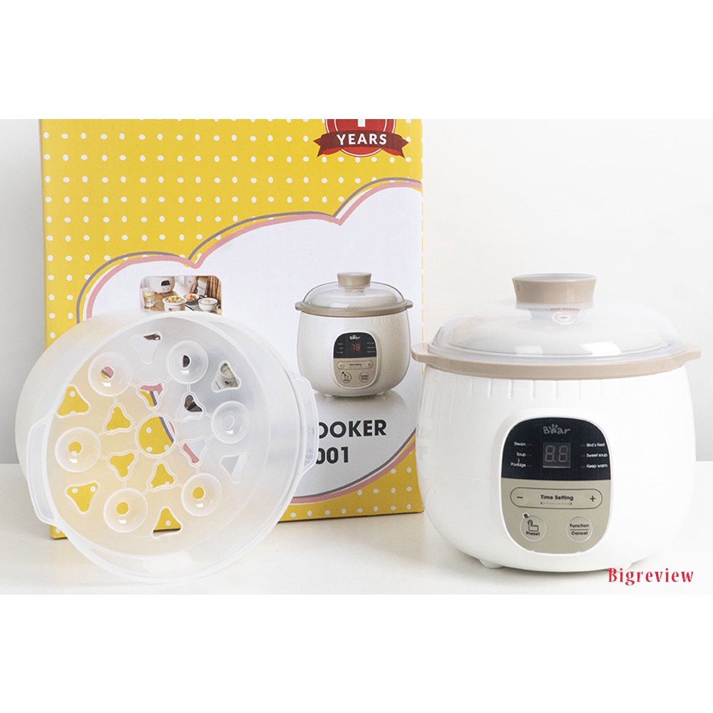 [ BẢN TIẾNG VIỆT]NỒI NẤU CHÁO,CHƯNG YẾN BẢN QUỐC TẾ - 1 ĐỔI 1  0.8L CHÍNH HÃNG BEAR BH 18 THÁNG