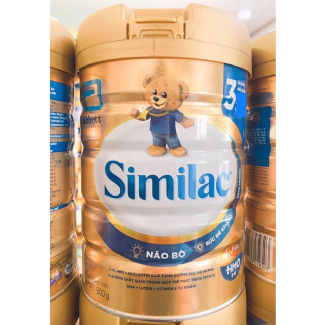 Sữa bột Similac IQ Plus 3 HMO 900g ( Mẫu Mới )