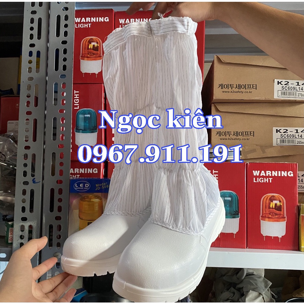 Giày ủng mũi sắt phòng sạch,giày phòng sạch cao cổ mũi sắt,giày cao cổ,