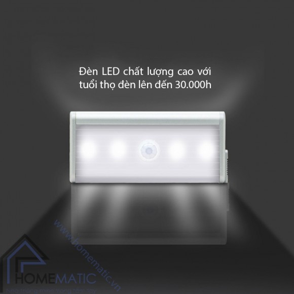 [Smartstore] Đèn LED cảm biến cho tủ quần áo dùng pin sạc thân nhôm HOMEMATIC HM-AL