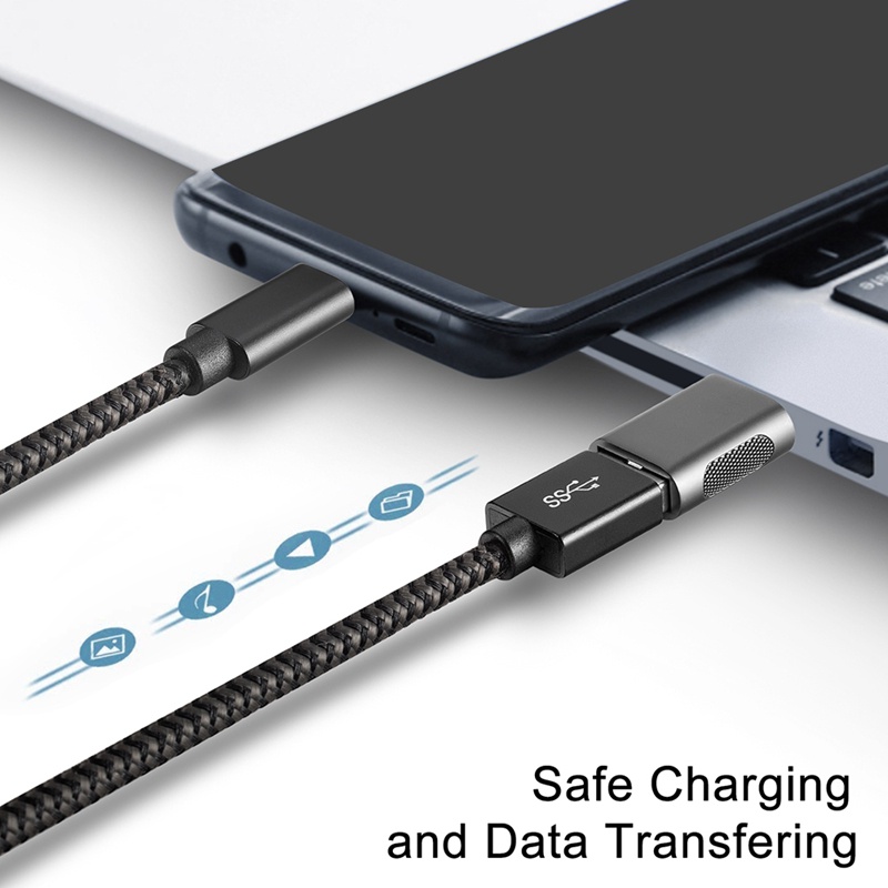 Set 2 Đầu Chuyển Đổi USB Type-C Sang USB 3 Đầu Cái OTG Cho MacBook