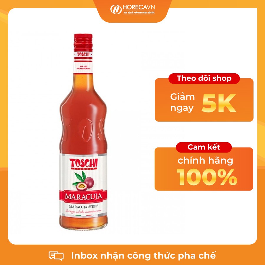 Siro Toschi Chanh Leo 1000ml - Toschi Passion Fruit Syrup 1000ml [TẶNG CÔNG THỨC]