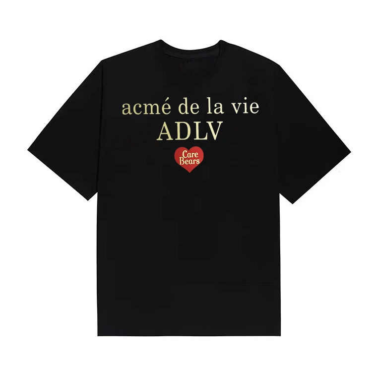 Adlv Áo Thun Cotton Tay Ngắn In Họa Tiết Thời Trang Unisex