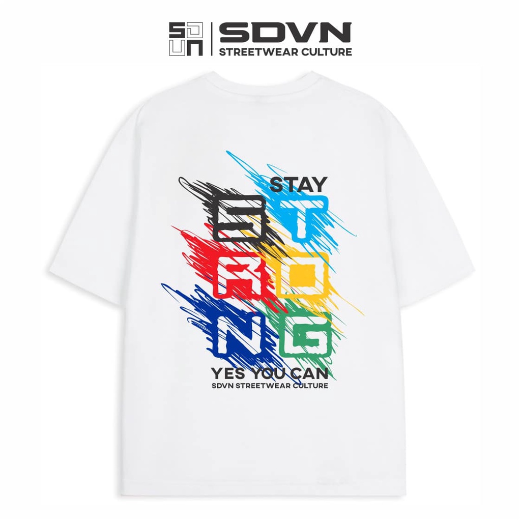 Áo Thun Unisex Nam Nữ Form Rộng SDVN STRONG