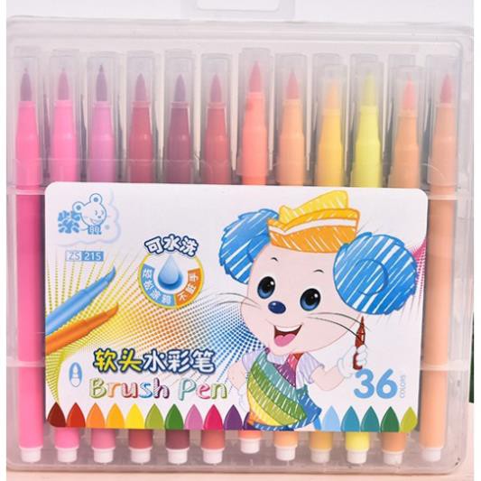 Bút Lông Màu Brush Pen Họa Cụ Tô Màu Vẽ Tranh  Gstar cao cấp nhiều màu hộp nhựa 12/18/24 màu LM709