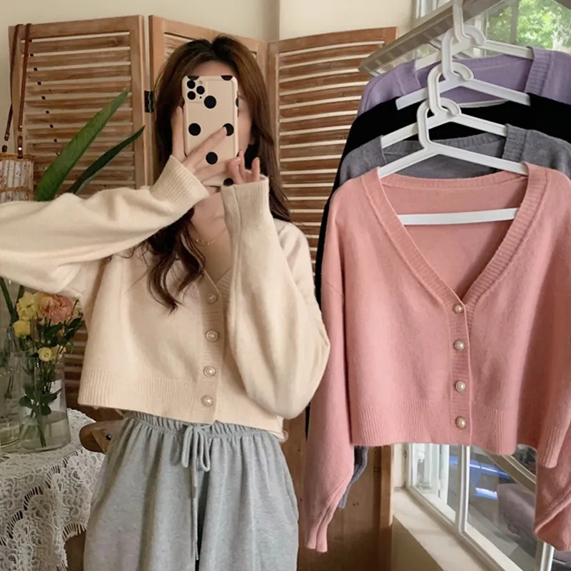 NRVP Áo KhoáC Cardigan Tay DàI Phong CáCh HàN QuốC