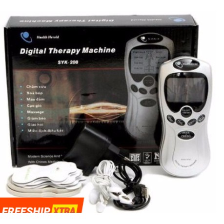 [ Sẵn Hàng, Giao Nhanh ] Máy Massage Dán Xung Điện 4 Miếng Dán Digital Therapy Machine SYK-208 (Mát xa, Massa)