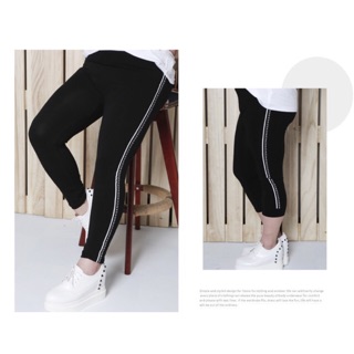 Quần legging dài 2 sọc trắng size lớn 55-75kg