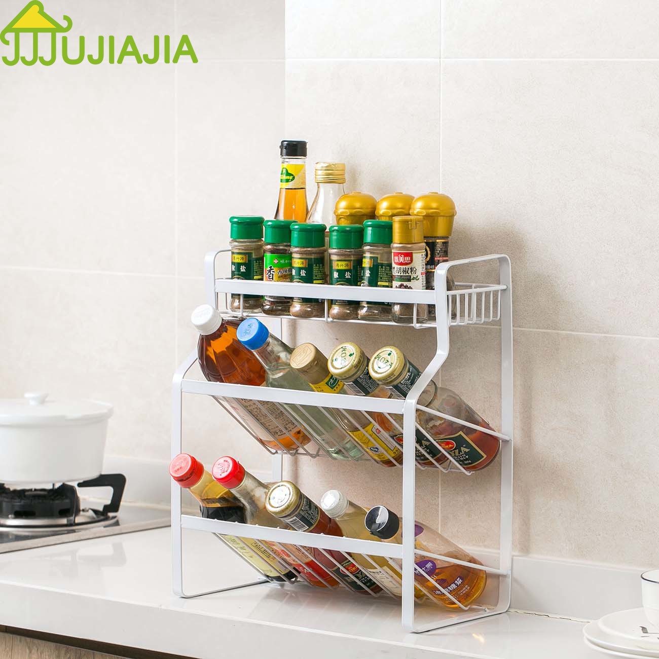 Giá Đỡ JUJIAJIA Tiện Dụng Đựng Gia Vị Nhà Bếp