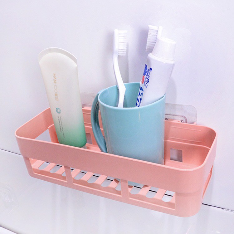 Kệ Để Đồ Nhà Bếp ,Khay Nhựa Để Đồ Dán Tường Hình chữ Nhật 88230 KOREA STORE