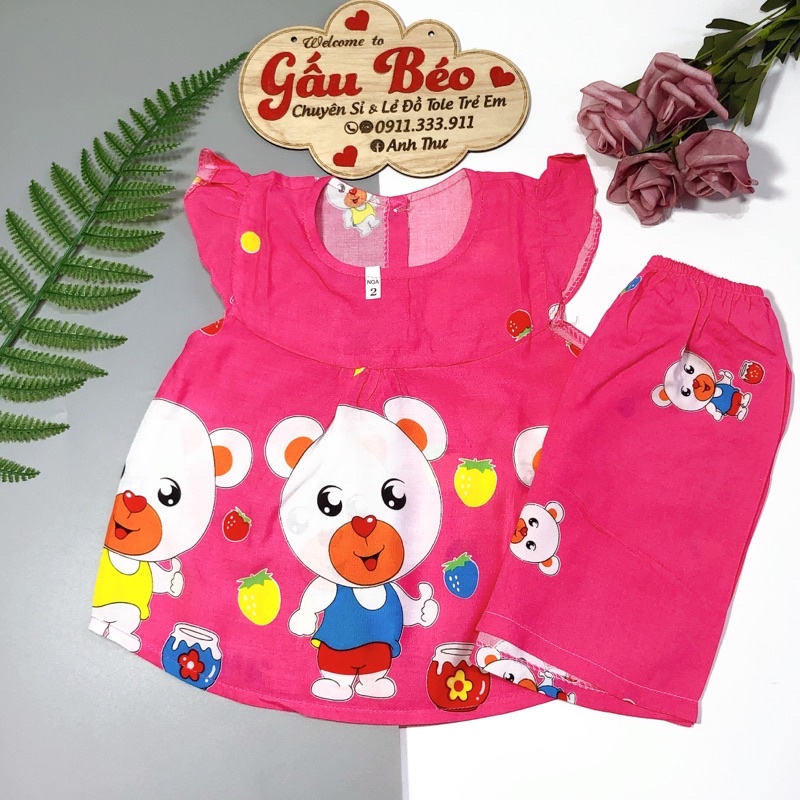 Bộ tole bé gái, lanh bé gái QUẦN LỬNG tole lanh cho bé size: 3-35kg (chọn mẫu inbox)