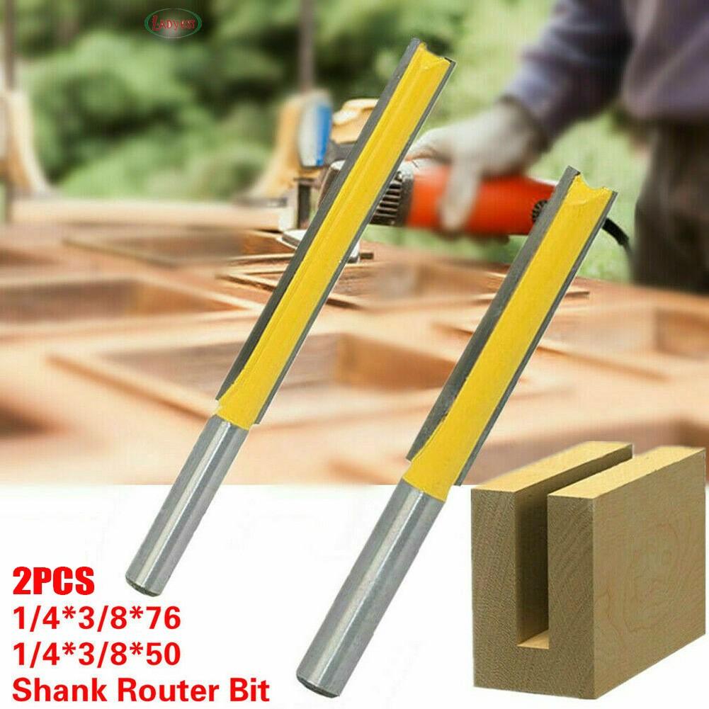 Set 2 Dao Cắt Gỗ Chịu Nhiệt 1 / 4x3 / 8x50 1 / 4x3 / 8x76 1 / 4 "