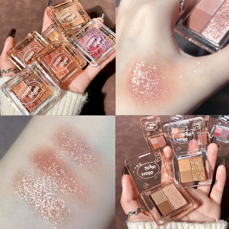 Bảng Phấn Mắt Lì 4 Màu HELLOSTYLE Loại Mới Hàng Nội Địa Trung