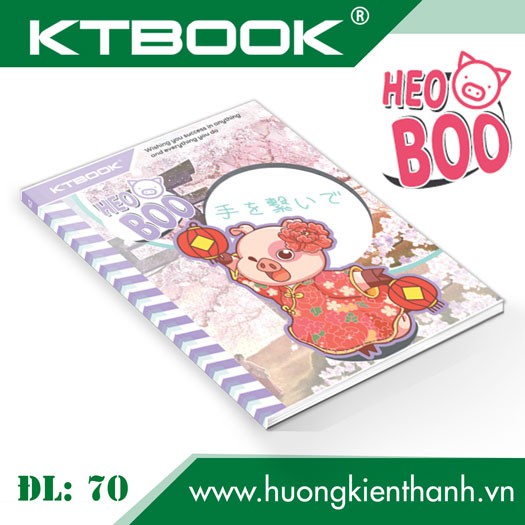 Gói 10 cuốn Tập học sinh cao cấp Giá rẻ Heo Boo giấy trắng ĐL 70 gsm - 96 trang