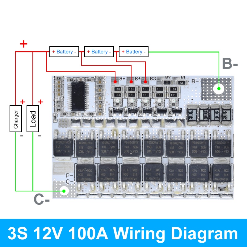 Bảng Mạch Cân Bằng Bảo Vệ Cho 3s/4s/5s Bms 12v 16.8v 21v 3.7v 3.2V 100a