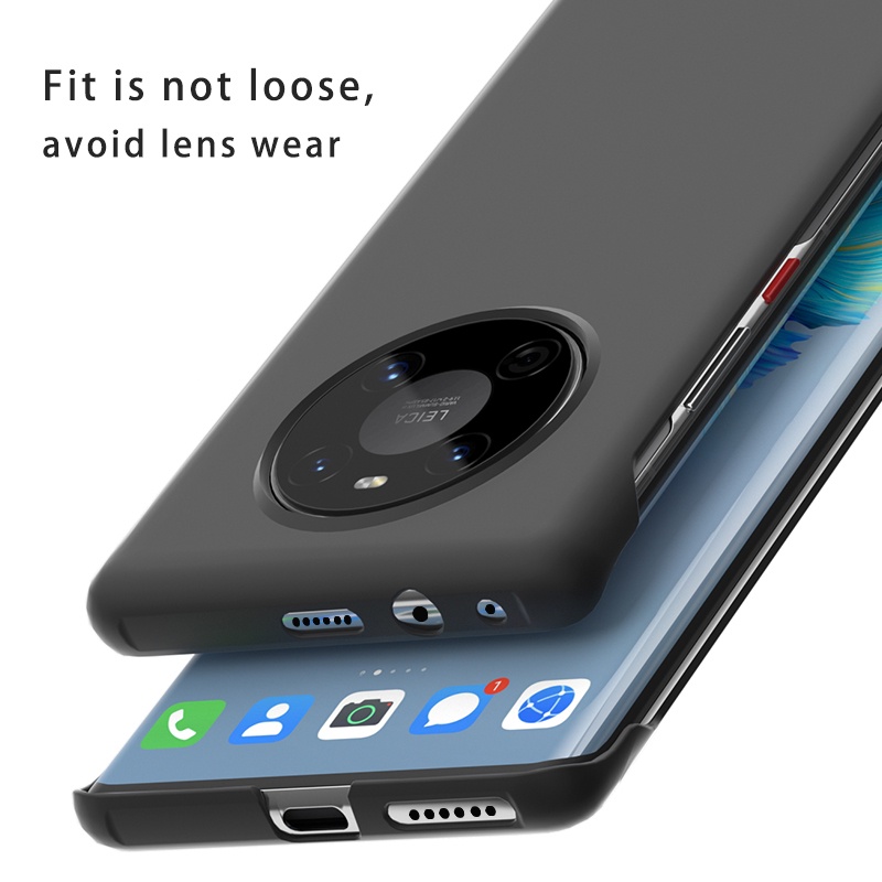 Ốp điện thoại PC cứng không viền màu trơn mặt nhám cho Huawei Mate 40 30 Mate40 Pro Plus / RS Porsche