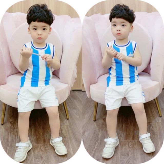Bộ ba lỗ bóng đá cho bé trai