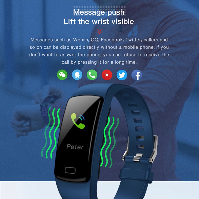 Trình theo dõi hoạt động thông minh Vòng đeo tay nhịp tim Máy đo huyết áp Vòng đeo tay Smartband cho ios Android Berjalan BSW54