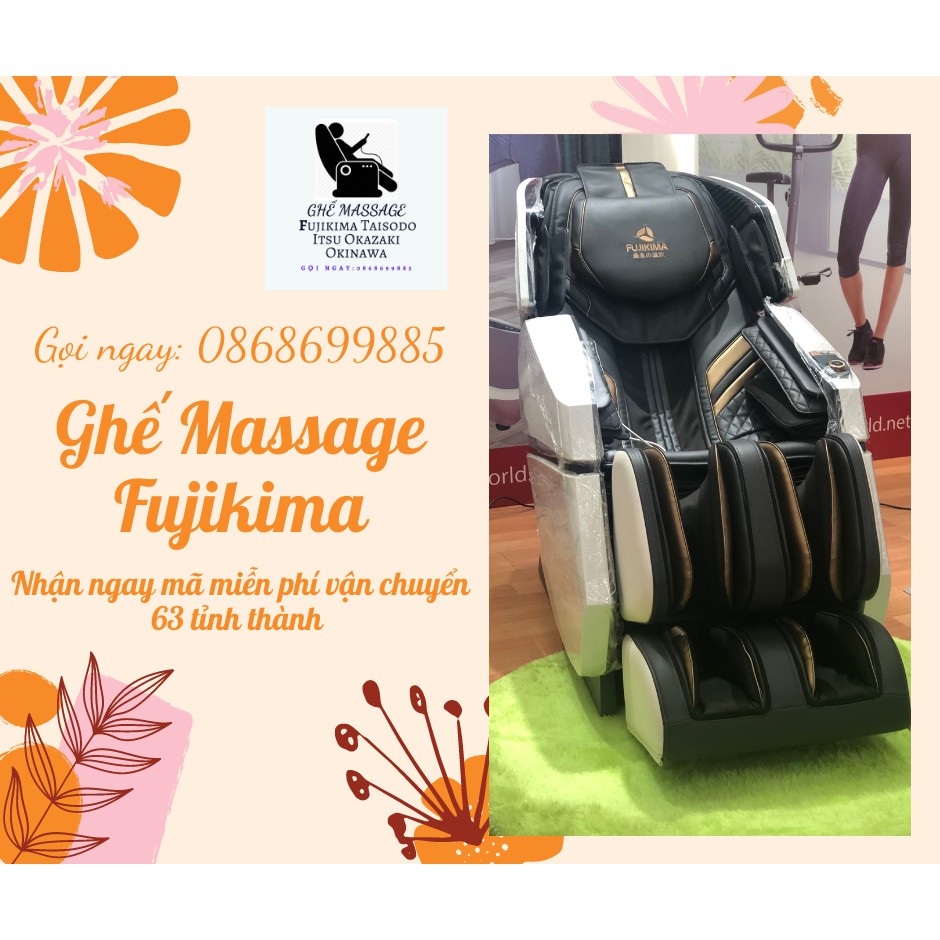 [Công nghệ 4D] Ghế Massage FUJIKIMA FJ-A1007 - Ghế Massage toàn thân từ cổ đến chân thư giãn, trị liệu cơ thể