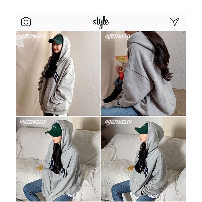 Áo hoodie nelly heybig nỉ lót lông (có sẵn) sandiego | BigBuy360 - bigbuy360.vn