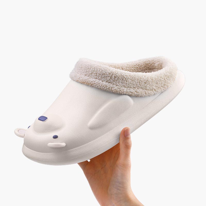 Dép đi trong nhà/ ngoài trời làm từ cotton EVA chống trượt không thấm nước dễ thương cho người lớn AYUER