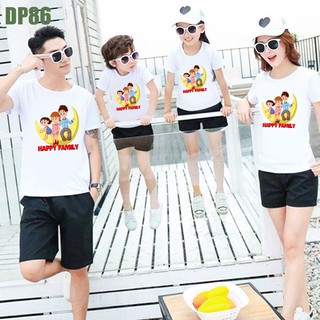 Áo gia đình, áo thun gia đình đồng phục Taiga chất cotton in hình cực kute mã dp86