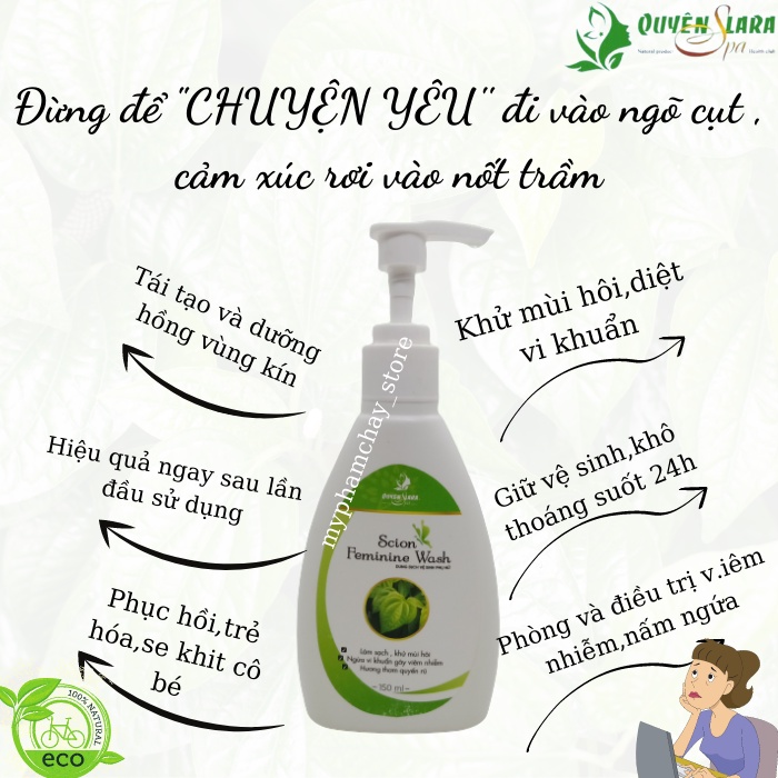 Dung Dịch Vệ Sinh Phụ Nữ QUYÊN LARA Làm Hồng Hết Ngứa Phụ Khoa An Toàn Tuyệt Đối Cả Bà Bầu Sau Sinh 150Ml