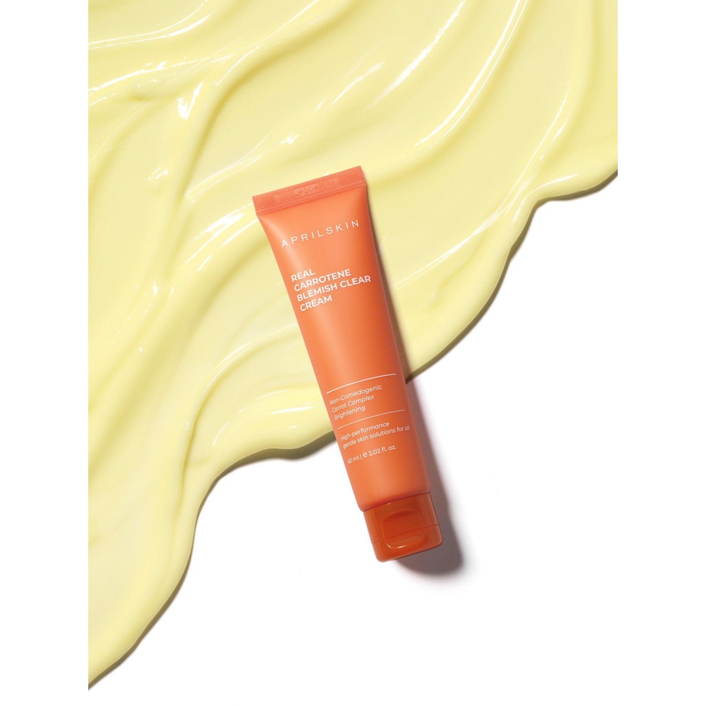 Kem Dưỡng Cà Rốt Làm Sạch Mụn, Sáng Da Aprilskin Real Carrotene Blemish Clear Cream 60ml