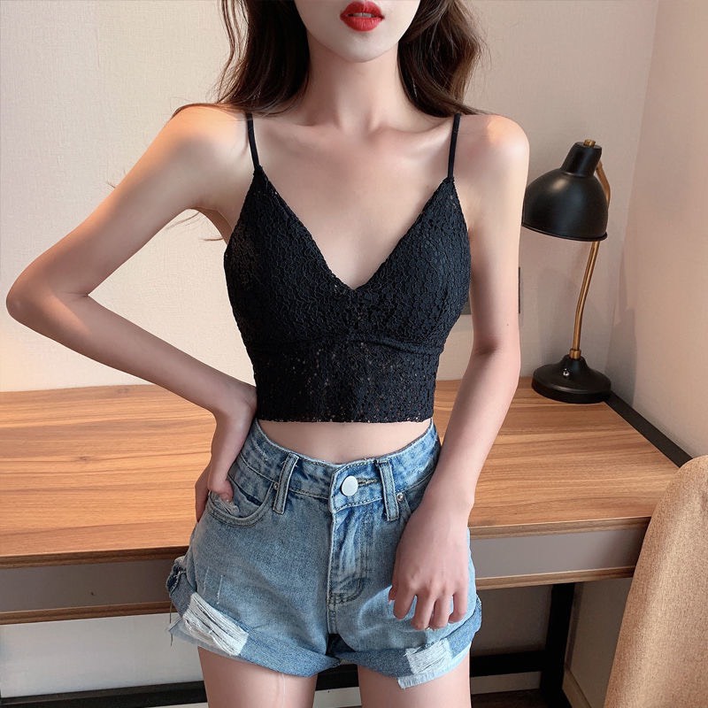 Áo bra ren hoa dáng croptop sexy 990