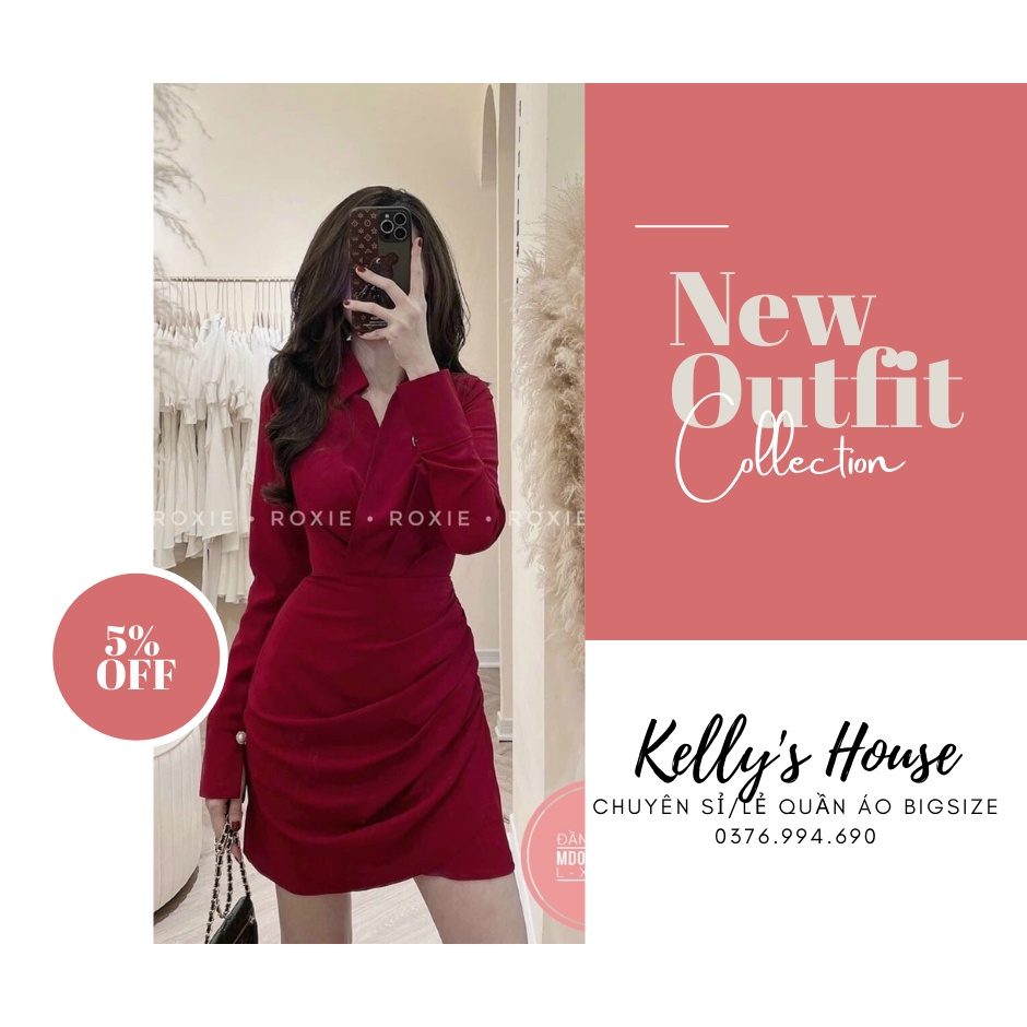 [Hàng Có Sẵn] Bigsize Đầm Sơ Mi (Từ 55kg đến 90kg)