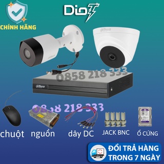 Bộ 2 camera đầu thu Dahua 2.0mpx FullHD 1080p tặng kèm 30m dây , cắm điện là dùng BH24 tháng