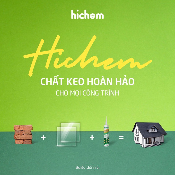 [Siêu dính] Keo Sillicon Hichem 601 Đen - Keo Trung Tính Cao Cấp Hàn Quốc- Chuyên bít kín các khe cửa nhôm kính