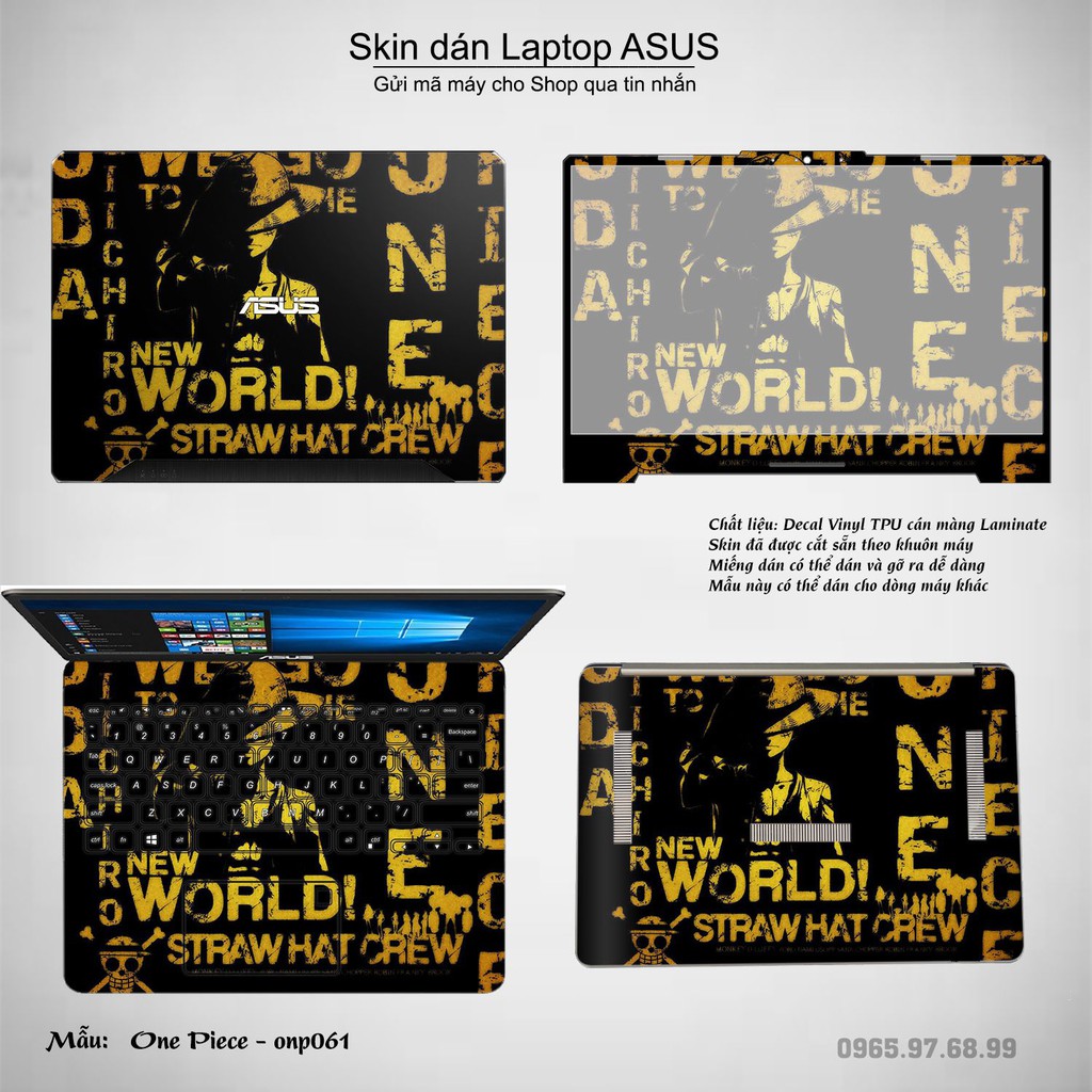 Skin dán Laptop Asus in hình One Piece nhiều mẫu 3 (inbox mã máy cho Shop)