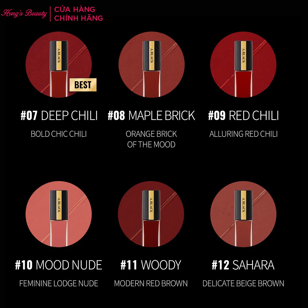 Son kem A Black Artistic V.elvet Tint lên màu đẹp, có dưỡng - HONGS BEAUTY | BigBuy360 - bigbuy360.vn