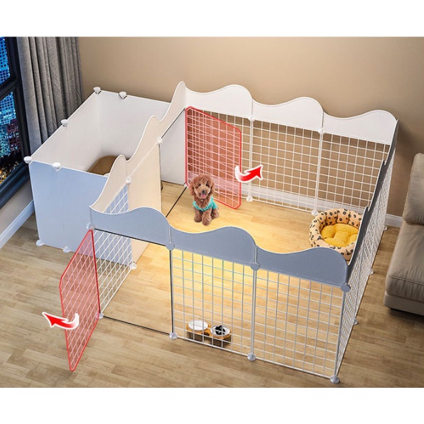 COMBO Chuồng Quây Cho Chó Mèo Siêu Hot - Lưới Sắt Chắc Chắn - Nhựa Lượn Sóng Bền Bỉ - Đa Dạng Kích Thước