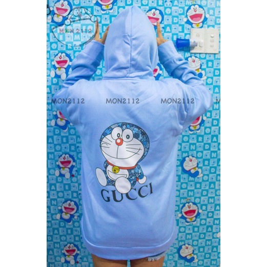 Áo khoác Doraemon Doremon thun nữ freesize 40-65kg vải nỉ mòng | BigBuy360 - bigbuy360.vn