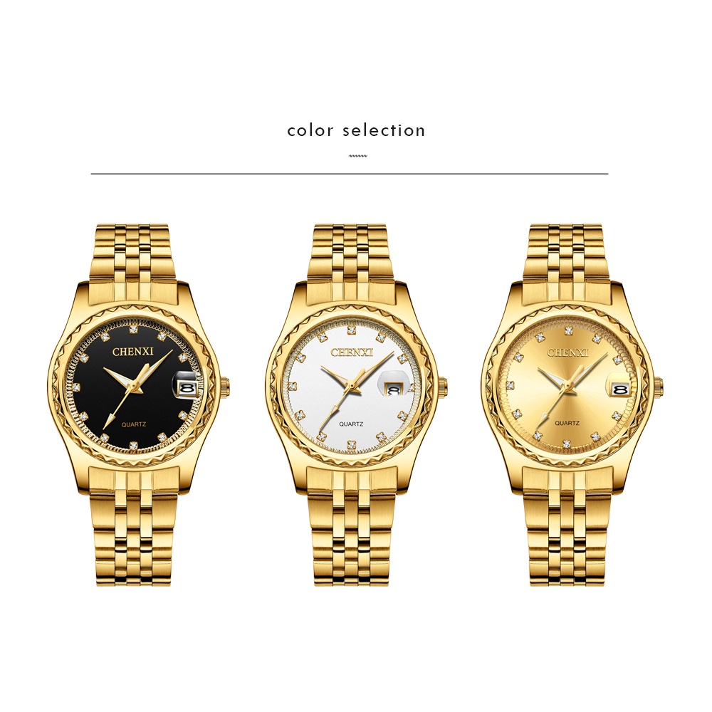 Đồng Hồ Chống Thấm Nước Bằng Thép Không Gỉ Đính Kim Cương Thời Trang Sang Trọng Chexi