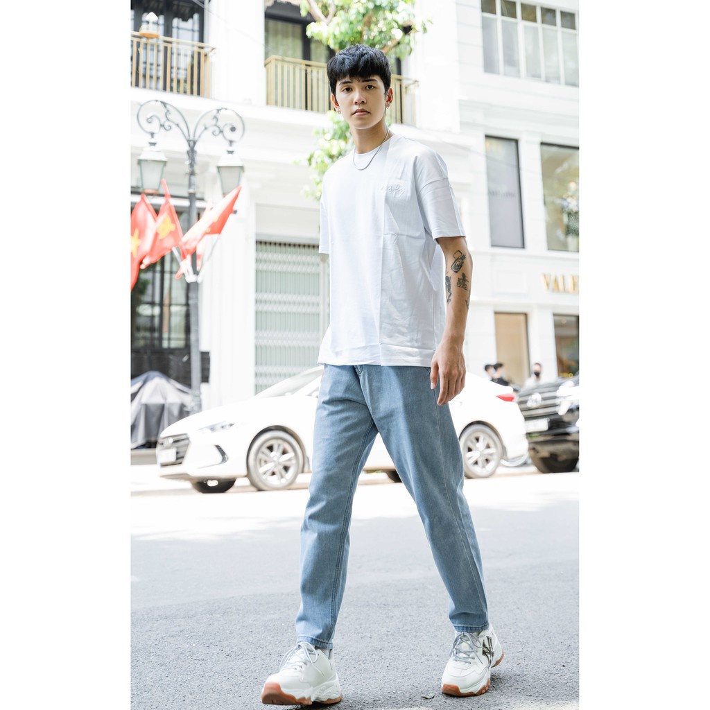 Quần jean túi hộp baggy, phom ống suông rộng nam - TUI HOP [ảnh Shop tự chụp] - HOTTREND 2023
