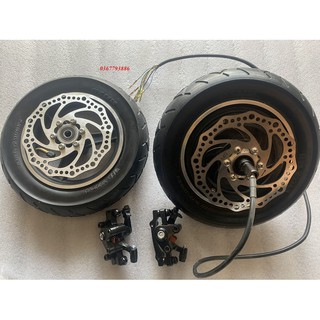 Combo phụ kiện chế xe scooter điện loại 10inch gồm bánh trước + bánh sau liền động cơ