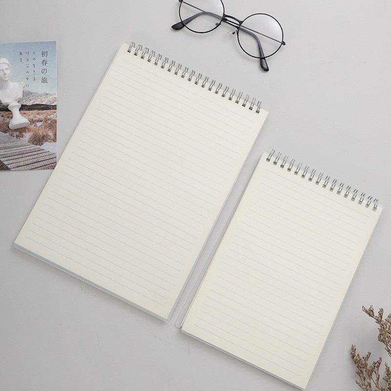 [Còng Ngang B5/A5/A6] Sổ Tay Gáy Xoắn Lò Xo Bìa Còng Nhựa Trong Suốt Bullet Journal Chất Giấy Cực Đẹp - RosyPosy