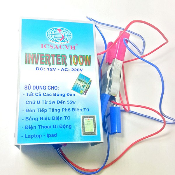 Bộ đảo điện Inverter 12v ra 220v công suất 100w